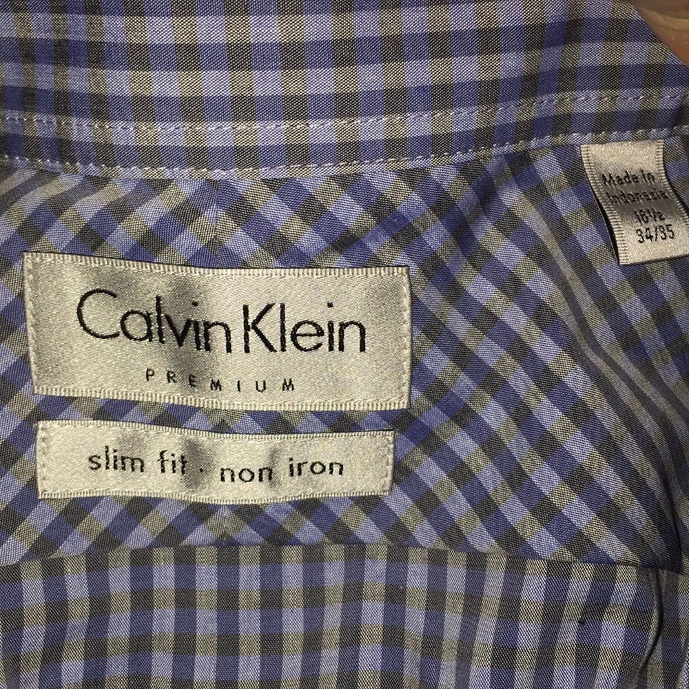 men’s Calvin Klein button down shirt 16 1/2 34/35 - Picture 2 of 6